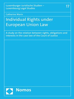 cover image of Individual Rights under European Union Law